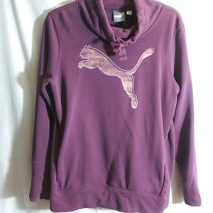 Puma Mock neck purple sweater